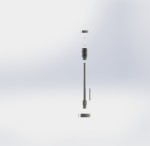 Exploded worm gear shaft.